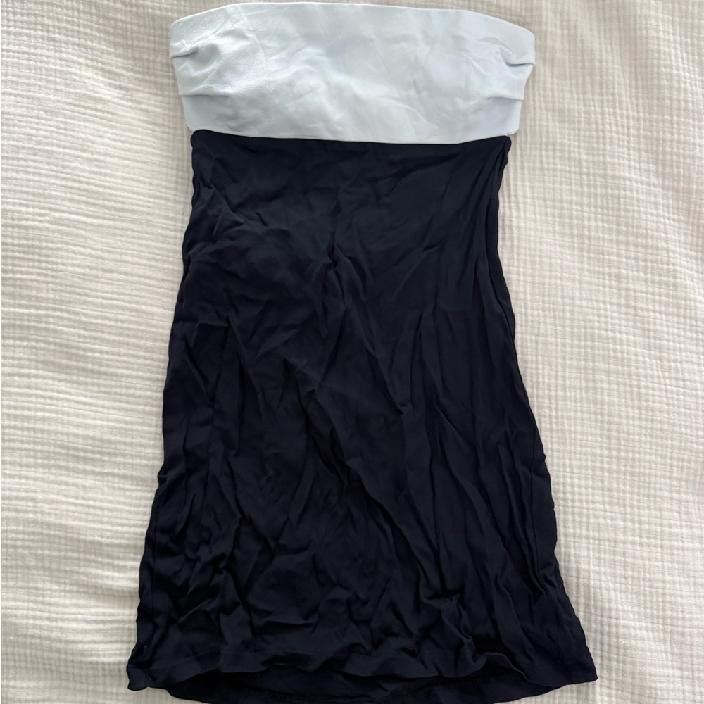 L’AGENCE Women’s Strapless Black and White Dress